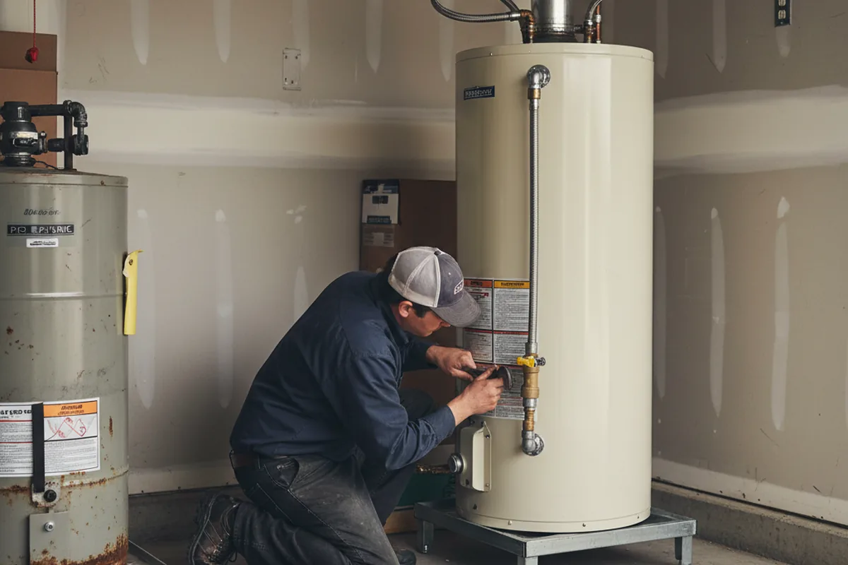 Water heater and shutoff valve replacement in Northfield